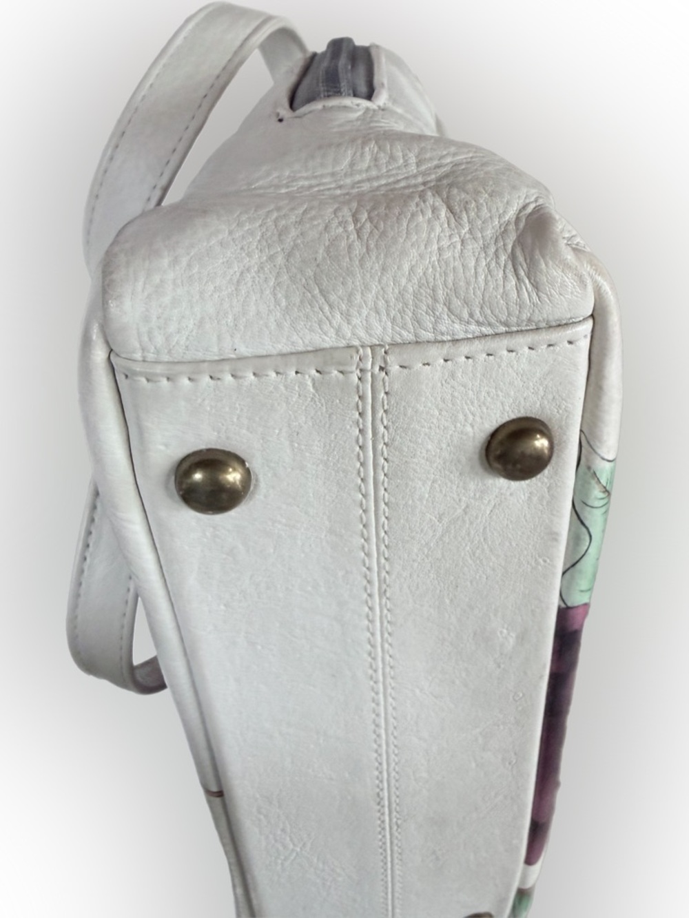 Anuschka White Floral Leather Shoulder Bag - Picture 5 of 11